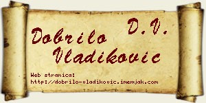 Dobrilo Vladiković vizit kartica